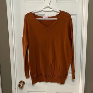 Pink Lilly vneck sweater